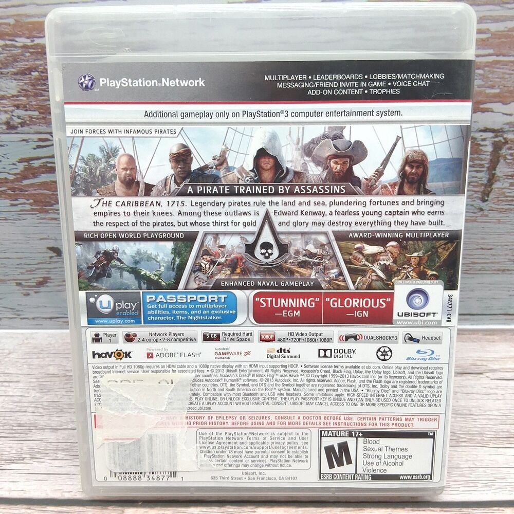 Lot of 3 PlayStation 3 Assassins Creed Games (IV Black Flag - III - Revelation) - Picture 9 of 13